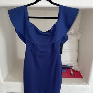 Navy blue body con dress